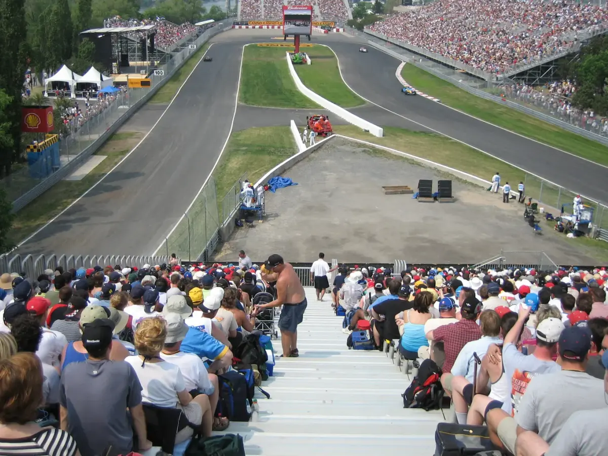Vy över racerbanan Circuit Gilles Villeneuve.