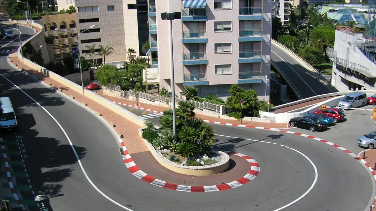 Vy över racerbanan Monaco.