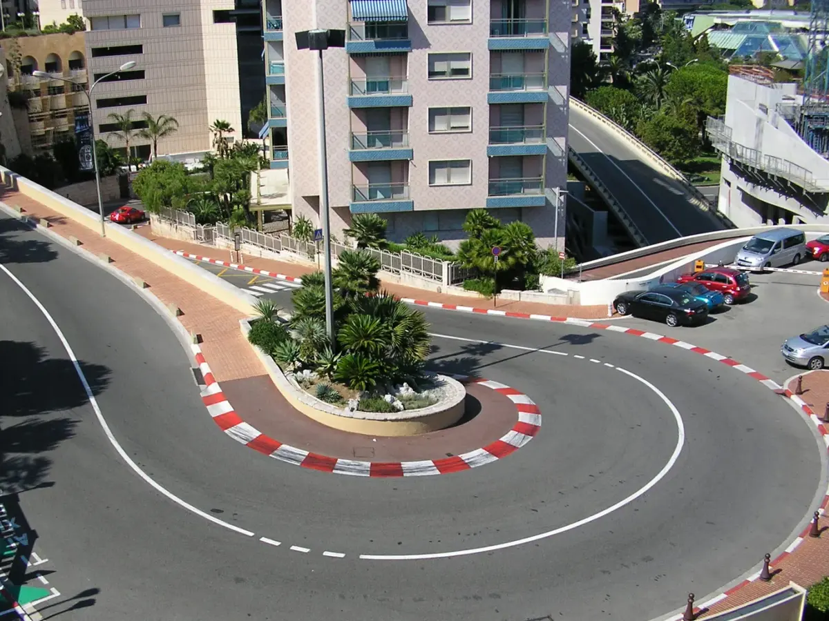 Vy över racerbanan Monaco.