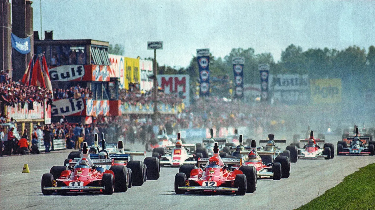 Vy över racerbanan Monza.