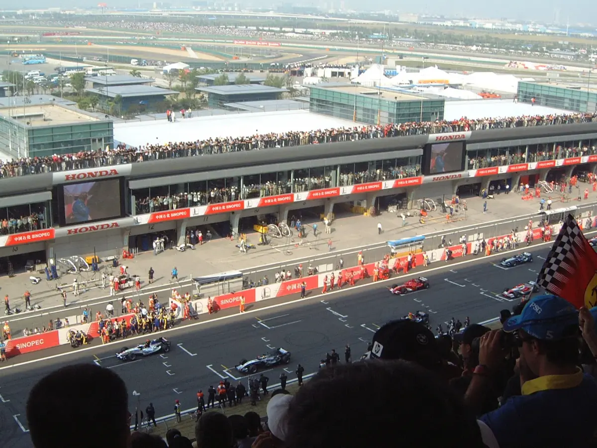 Vy över racerbanan Shanghai International Circuit.