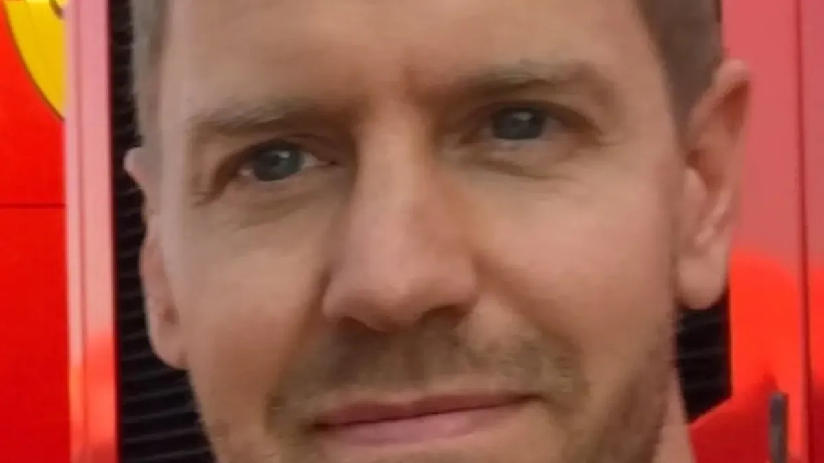 Porträttbild av Sebastian Vettel.
