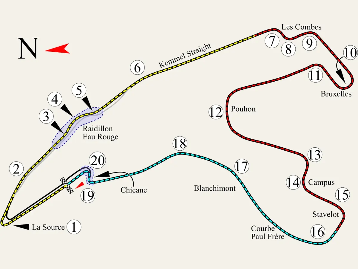 Bankarta för Belgiens GP.