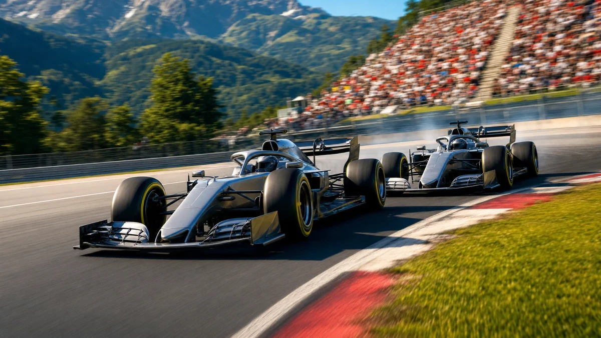 Formelbil under kvalpass inför Kinas GP.