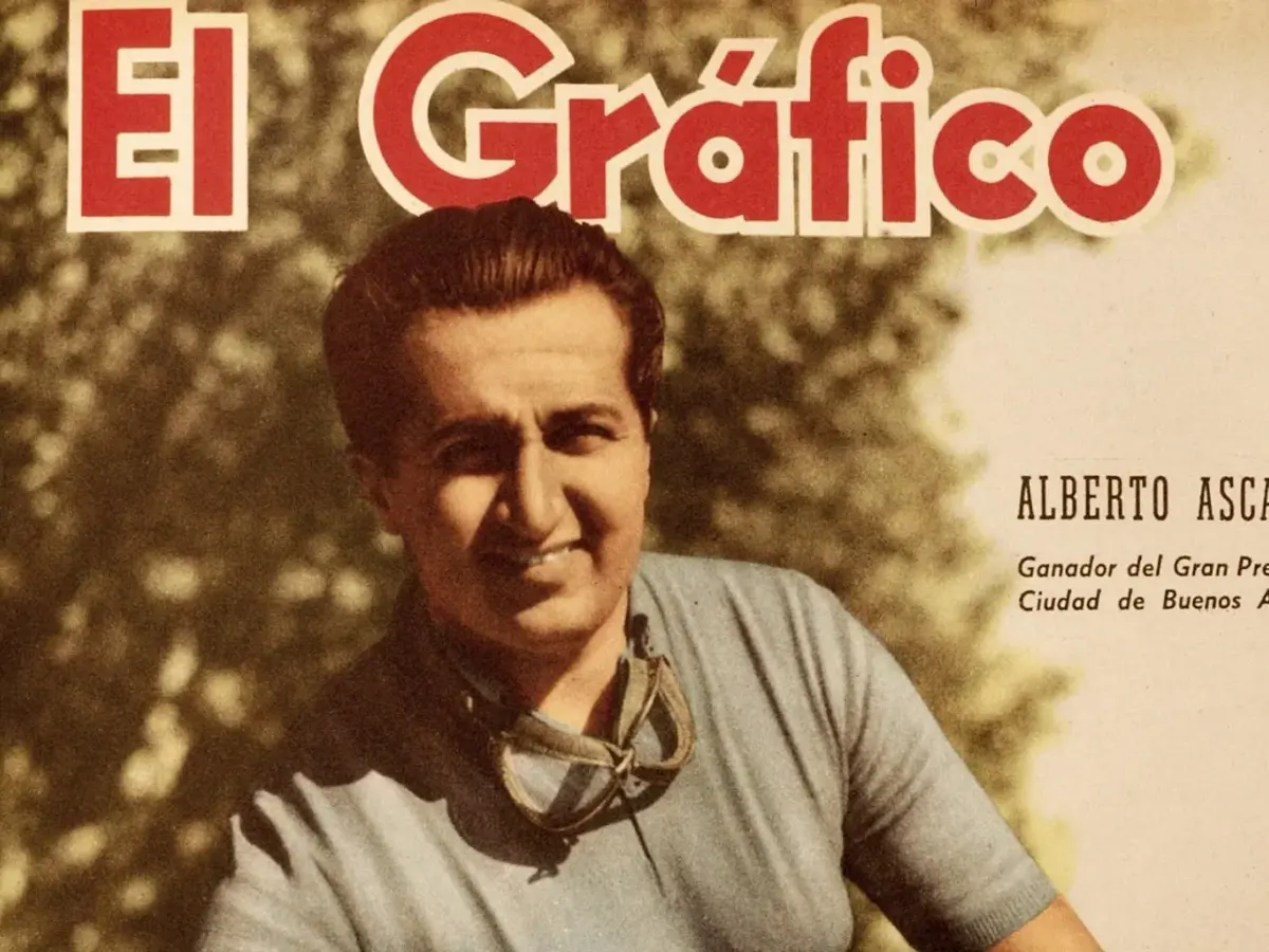Alberto Ascari på omslaget till tidskriften El Gráfico 1950